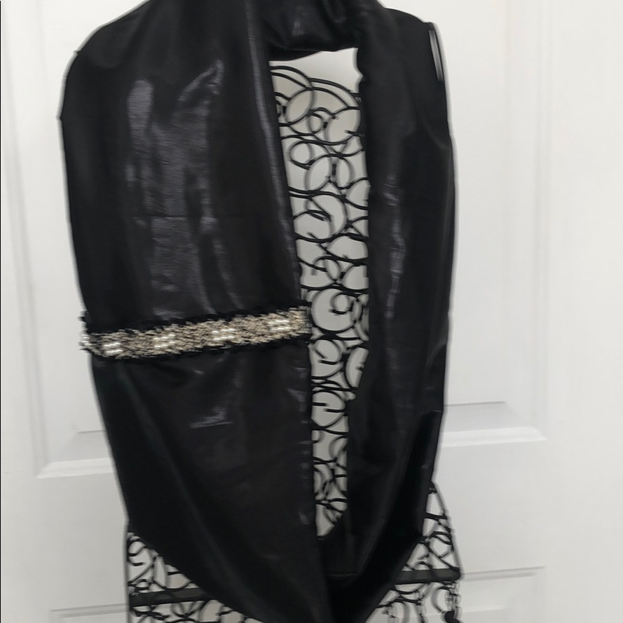 Black Sheen FabricTube Scarf